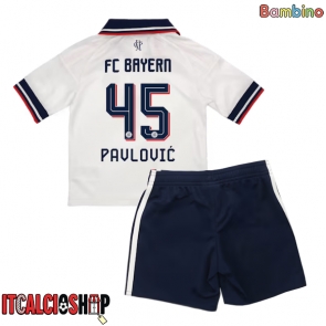 Bayern Munich Aleksandar Pavlovic #45 Seconda Maglia Bambino 2026-27 Manica Corta (+ Pantaloni corti)